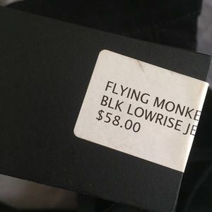 Flying Monkey Black low-rise skinny jeans