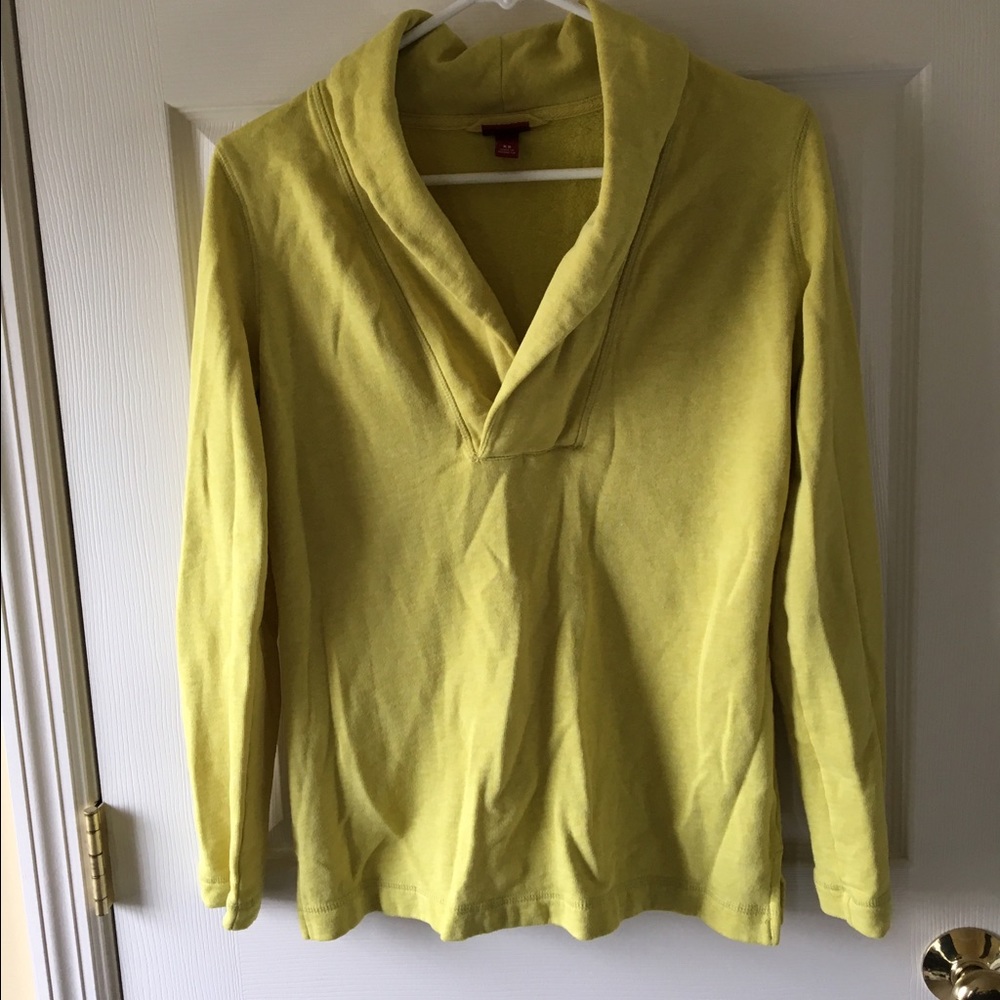 Merona Yellow collared sweatshirt