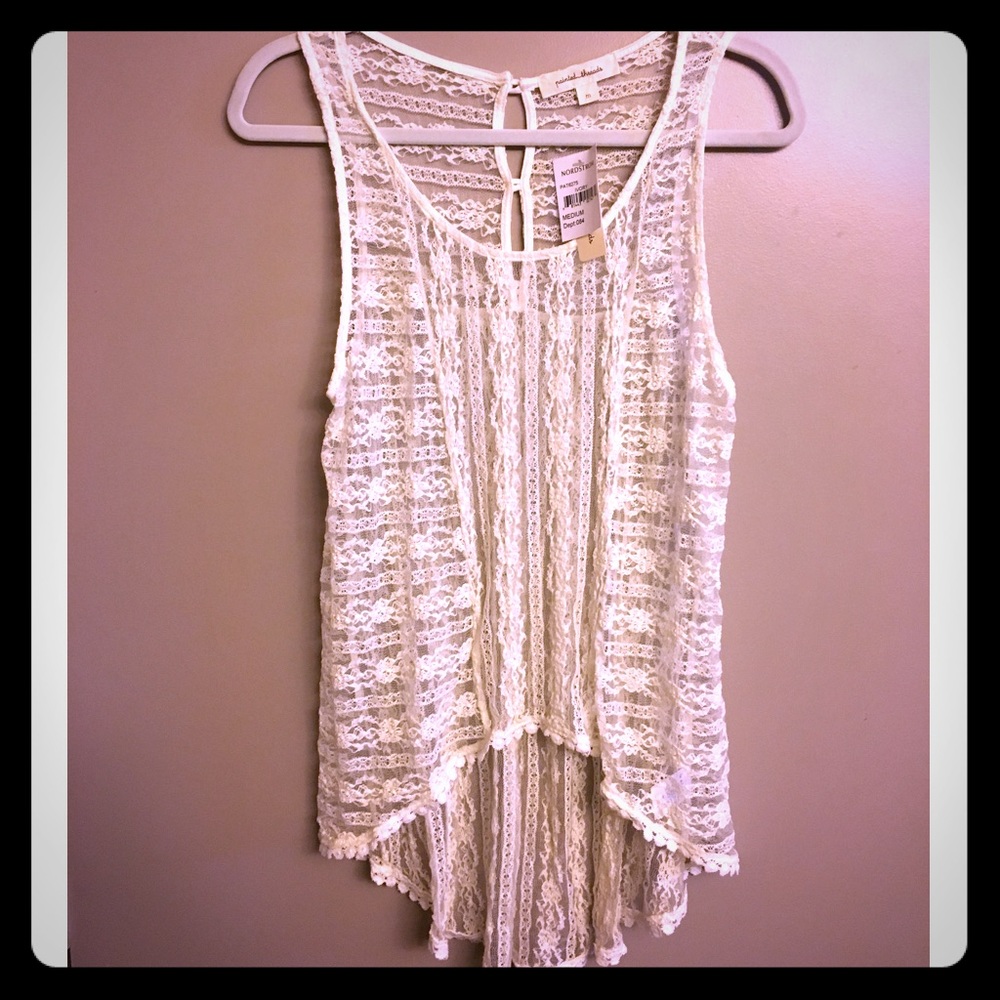 Ivory Lacey see through Top