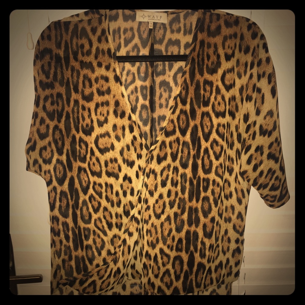 WAYF animal print top