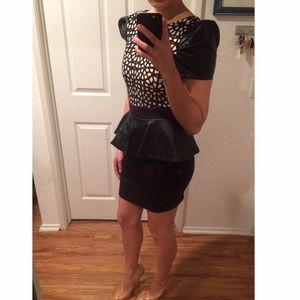 SALE - NWT Black Peplum Dress by Angel Biba