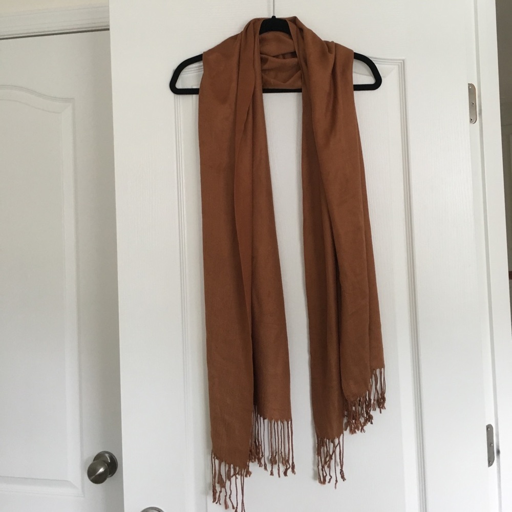 Golden brown pashmina scarf