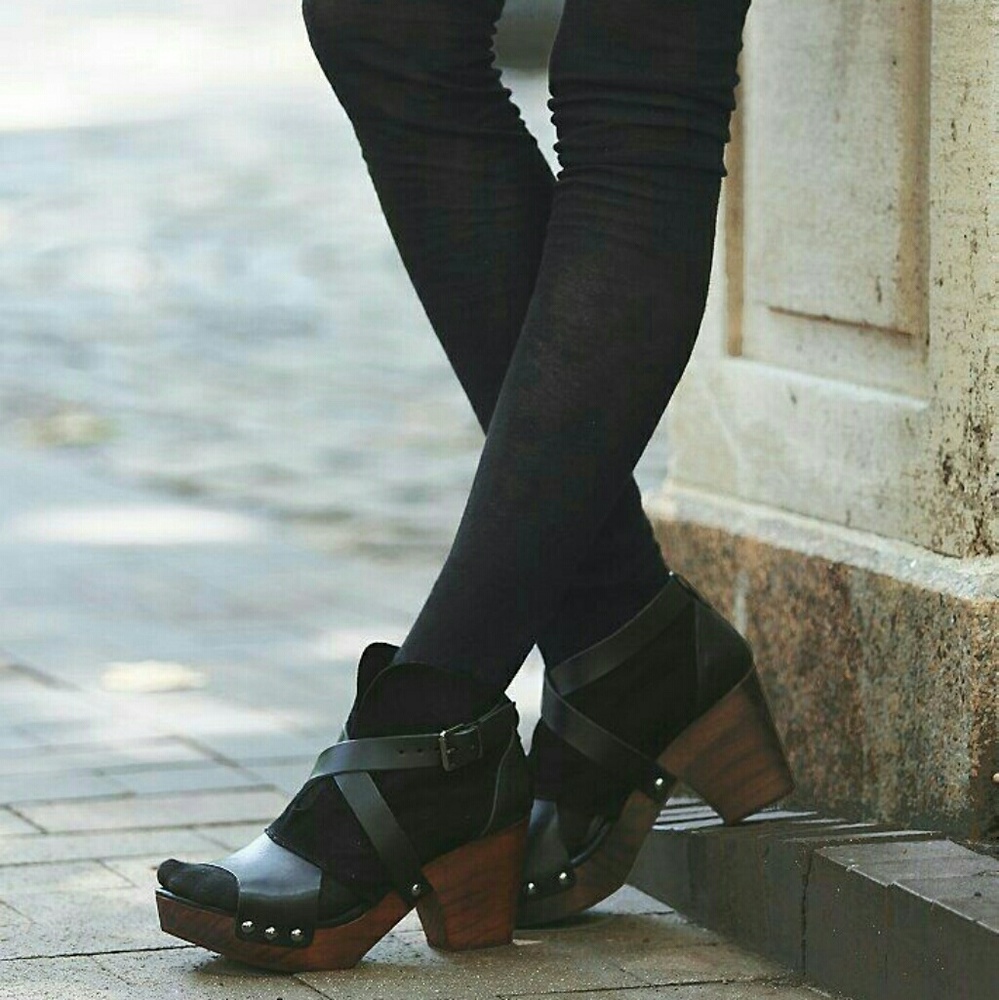 Free People Rendering Suede Clogs