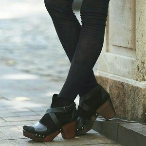 Free People Rendering Suede Clogs