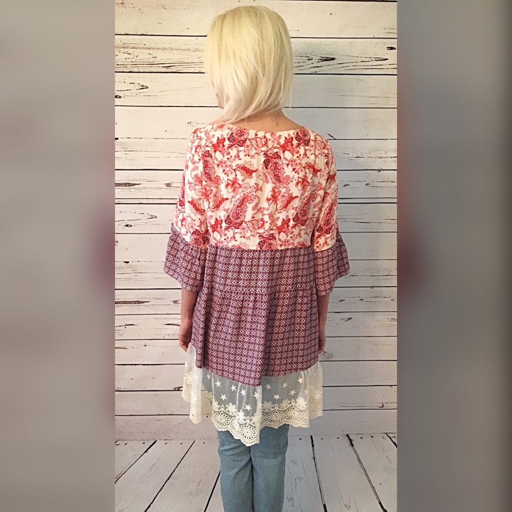 Stunning boho tunic/dress with lace detail LAST 1 - Picture 3 of 3