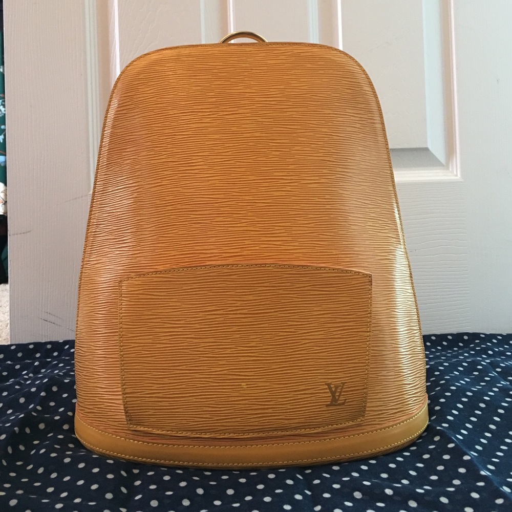 Louis Vuitton Yellow Epi Gobelins Backpack