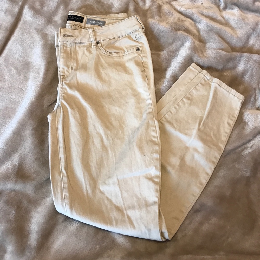 Khaki Jeggings (ONE SIZE LEFT)