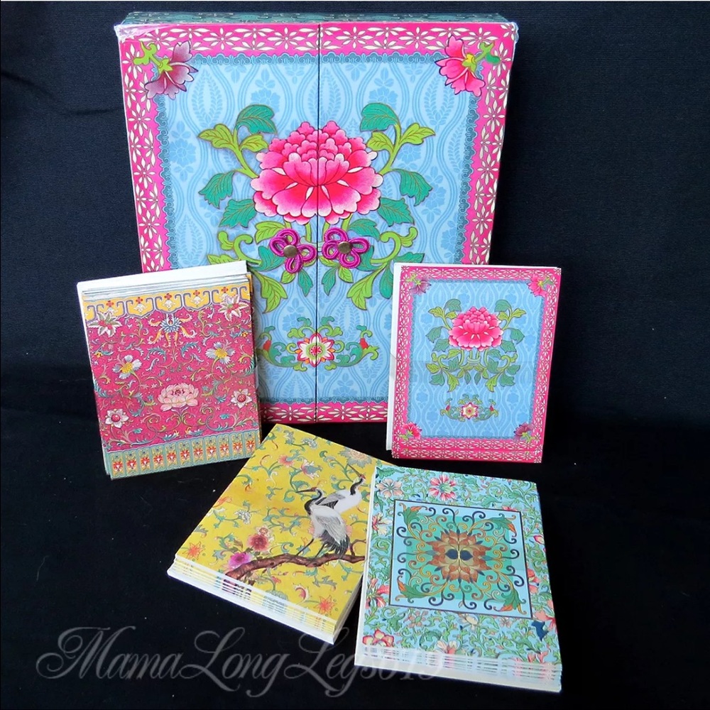 Tina Higgins Ornate Asian Note Card Set Stationary