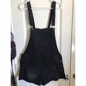 Black Overall Shorties