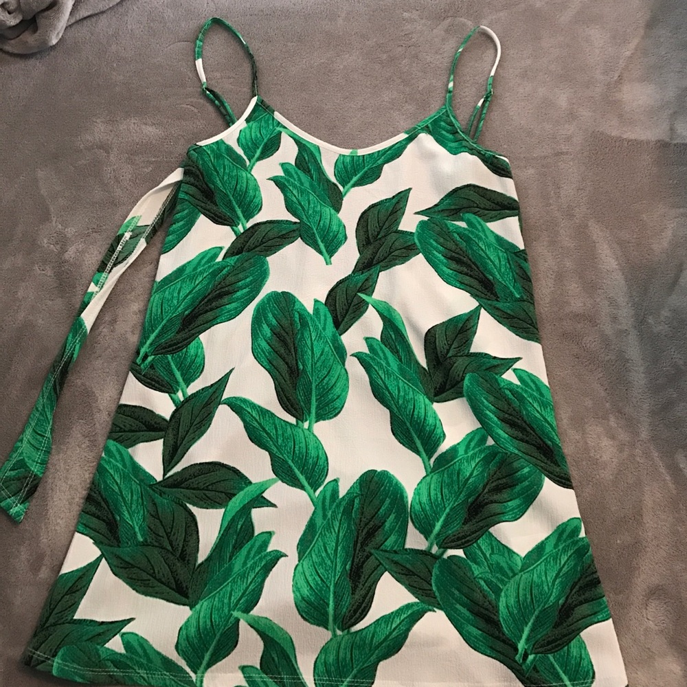Palm Tree tie back Mumu Dress