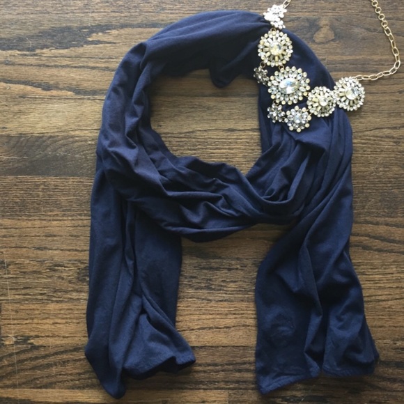 J. Crew Navy Knit Scarf - Picture 2 of 3