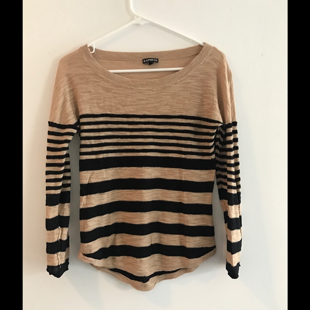 Express Black and Tan Sweater