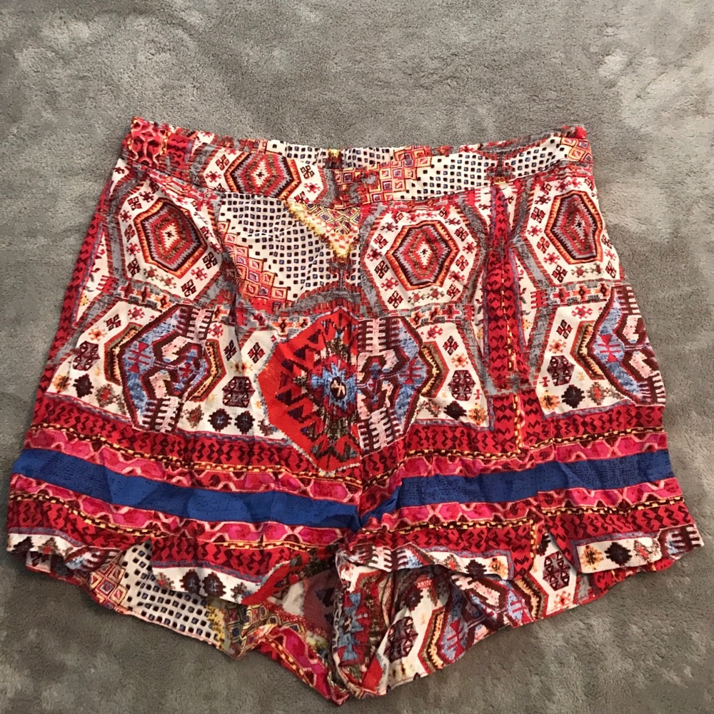 colorful printed shorts