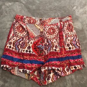 colorful printed shorts