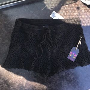 Forever 21 Black Crochet Shorts