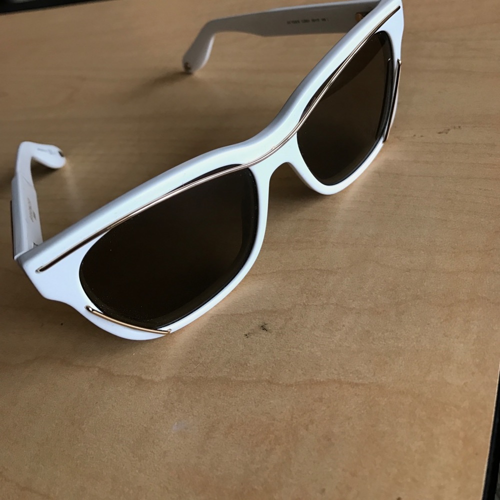 White with gold trim Givenchy eyewear