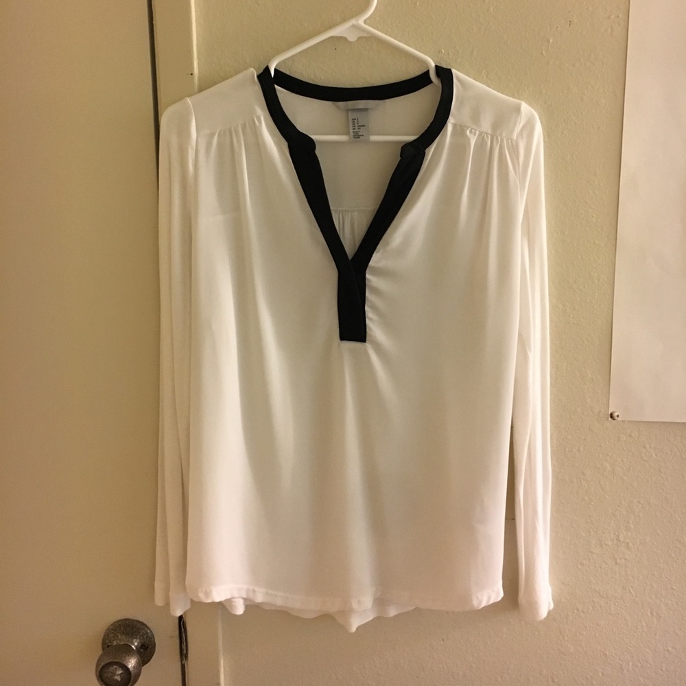 White & Black Long Sleeve Short from H&M