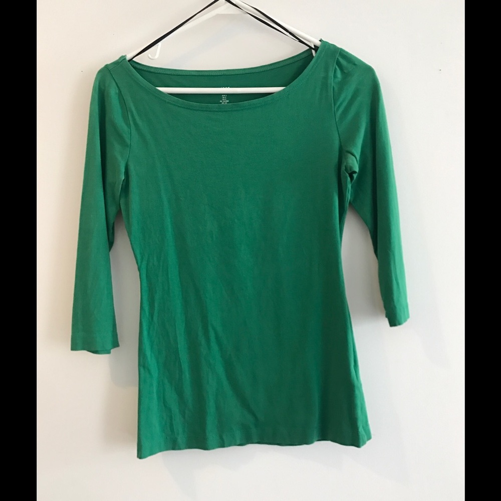 3/4 Sleeve Green Top