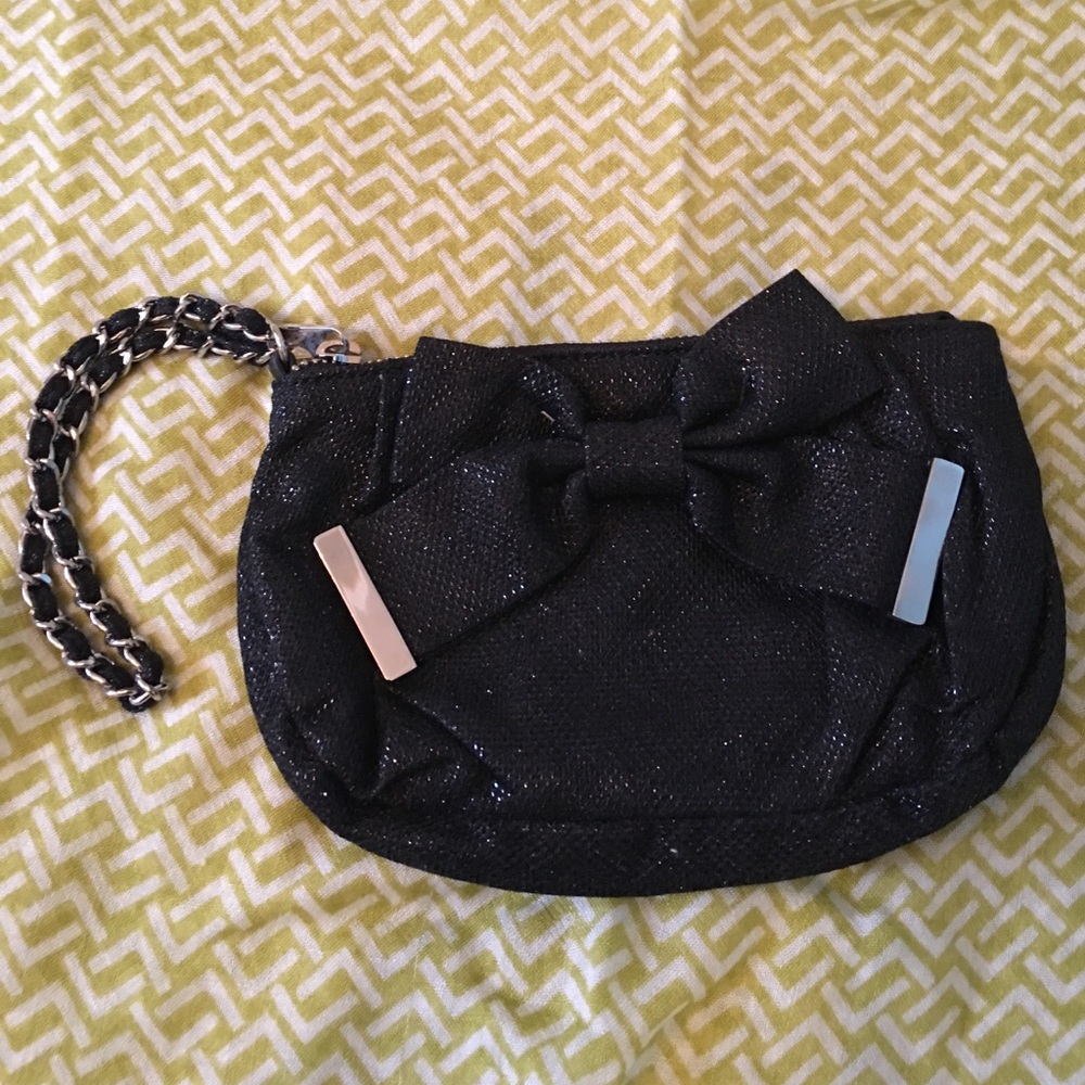 Express black glitter wristlet