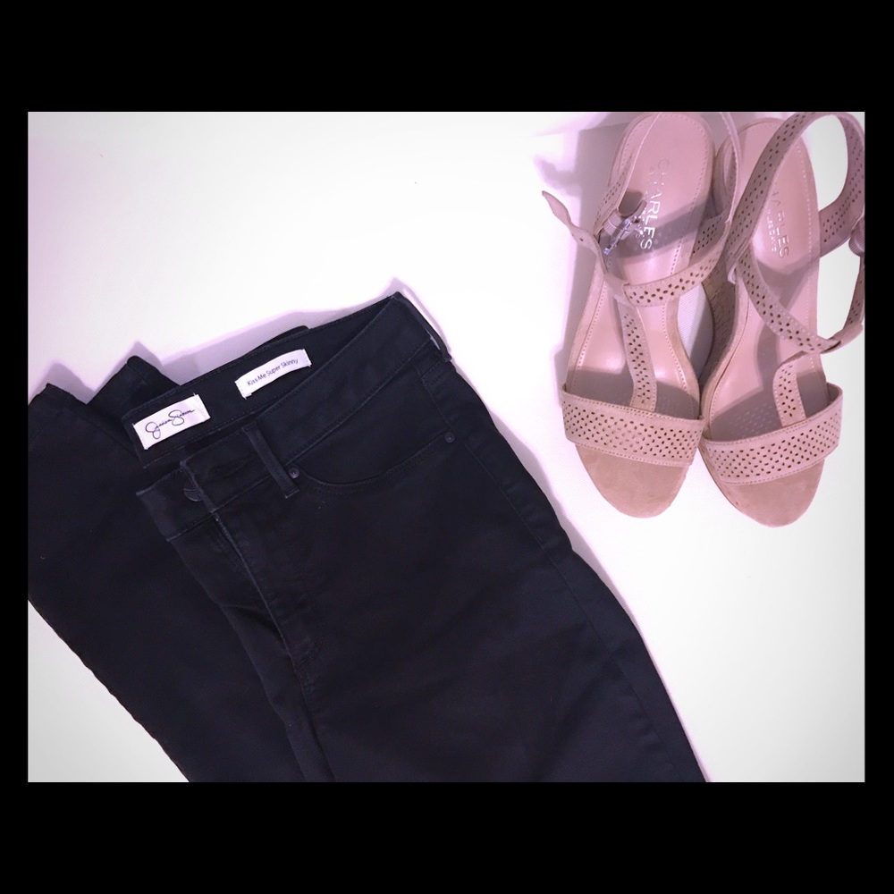 Jessica Simpson Kiss Me Super Skinny black jeans