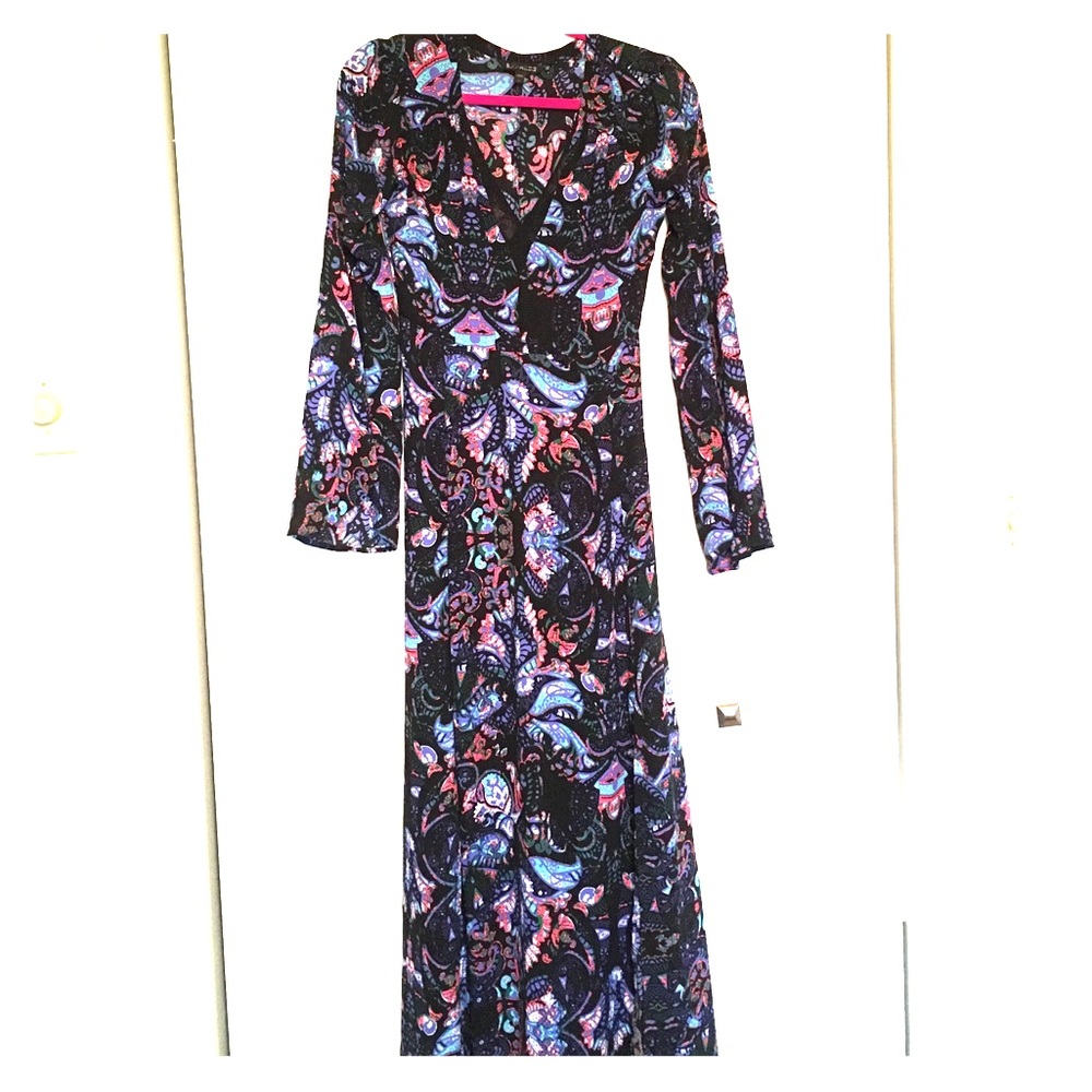 Elegant, whimsical, floor-length Express dress