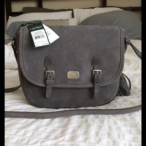 Suede Ralph Lauren Anaville Saddle Bag