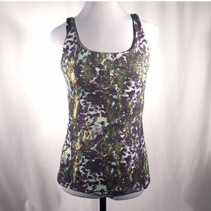 Lululemon floral shelf bra tank size 6