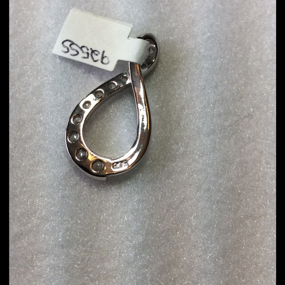 FINAL SALE PRICE Open Swirl Silver Sparkle Pendant - Picture 2 of 3