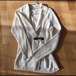 Charter Club XL long sweater cardigan cream color