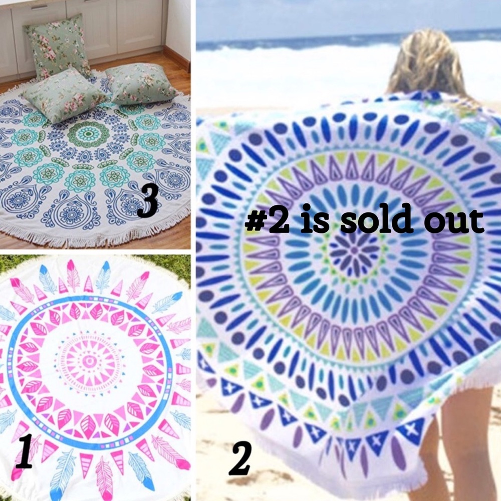 🌸🆕Vagabon Gypsy Round Terry Towels - Picture 5 of 6