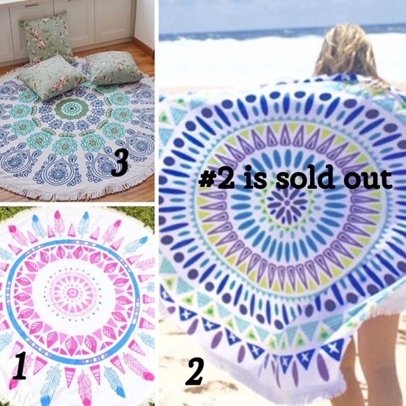 🌸🆕Vagabon Gypsy Round Terry Towels - Picture 5 of 6