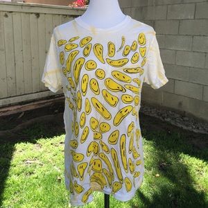 UNIF Smelty Face Tee Smiley Yellow Deadstock 90s