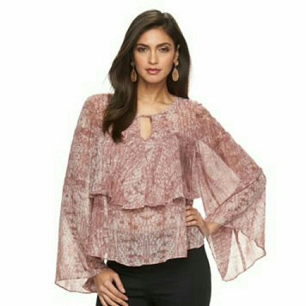 Pink chiffon blouse, Jennifer Lopez, worn once