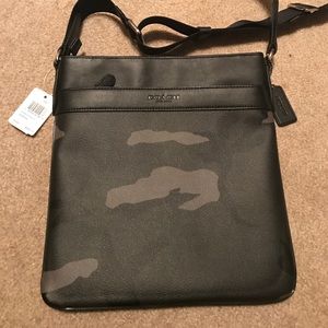 COACH Gray camo crossbody