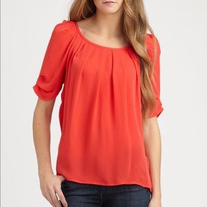 Joie Eleanor Silk boatneck top sz L