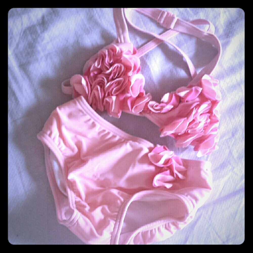 Two piece 12 to 18 months  pink swimsuit