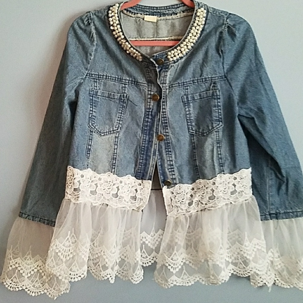 Denim & lace jecket