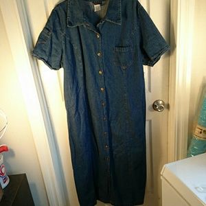 SOLD Vintage 1990's Denim Shirtdress