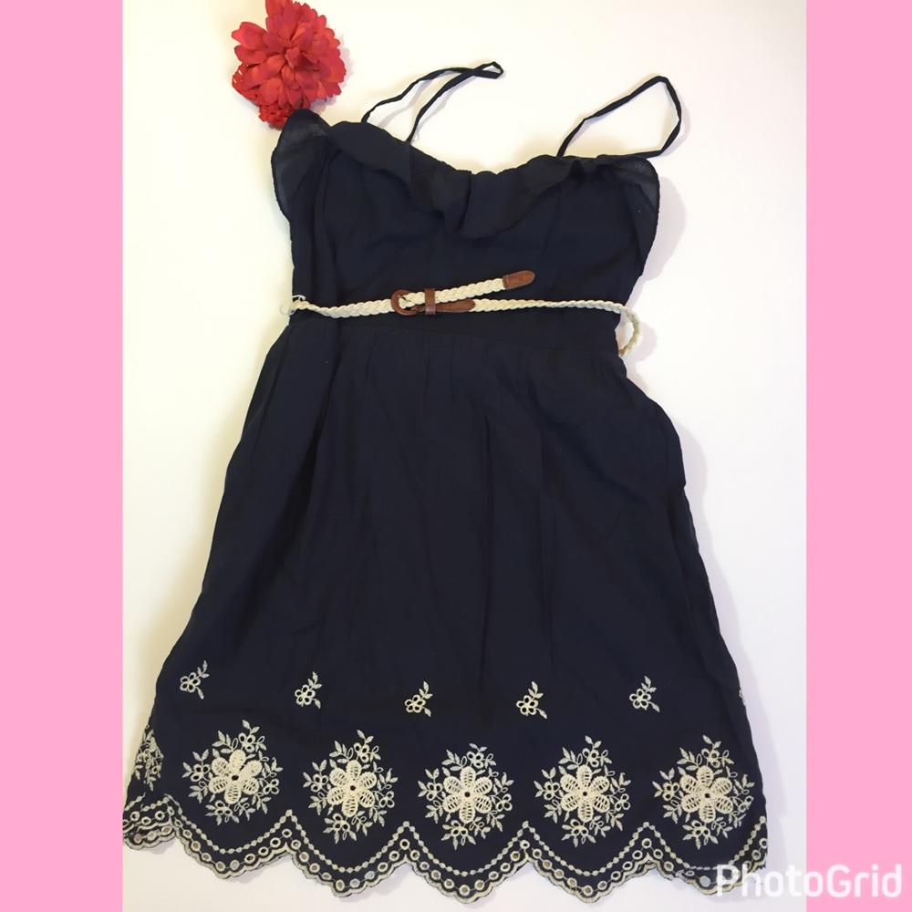 Navy blue lace dress