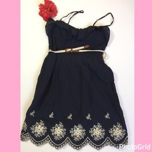 Navy blue lace dress