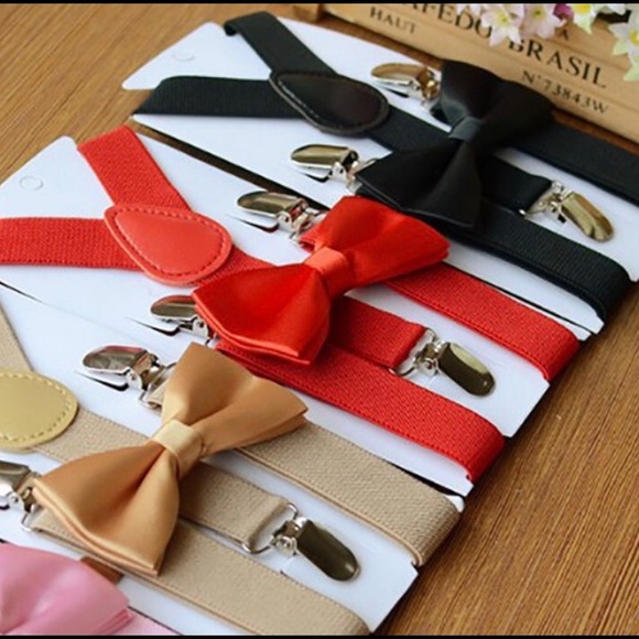 RED BOYS SUSPENDER & BOW TIE SET - *NWT* - Picture 3 of 4