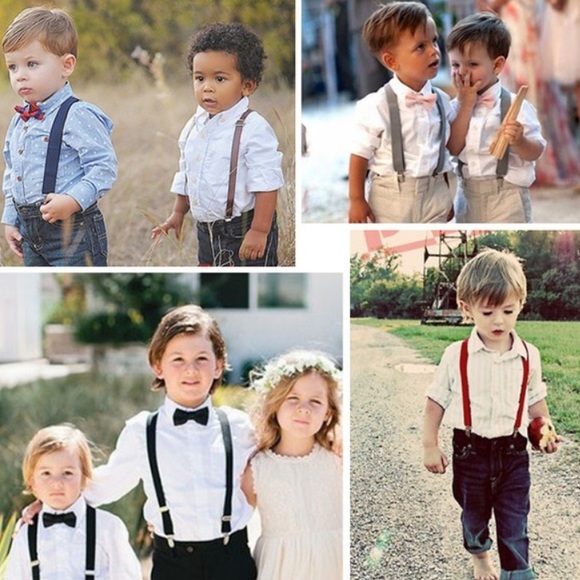 RED BOYS SUSPENDER & BOW TIE SET - *NWT* - Picture 4 of 4