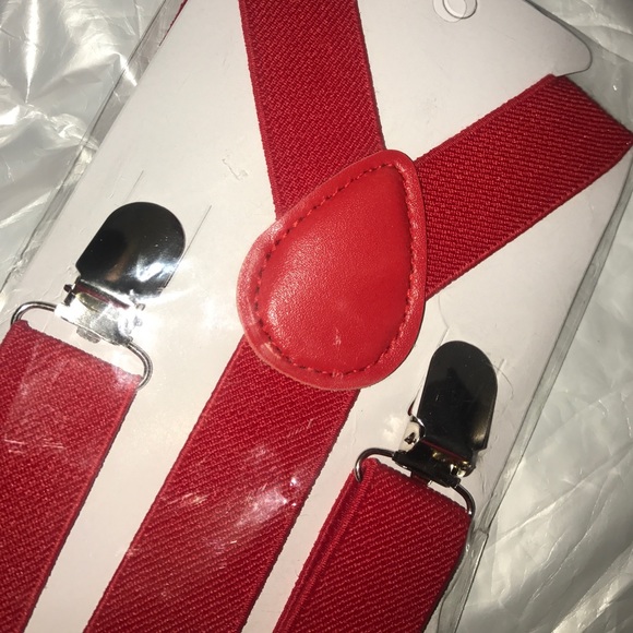 RED BOYS SUSPENDER & BOW TIE SET - *NWT* - Picture 2 of 4