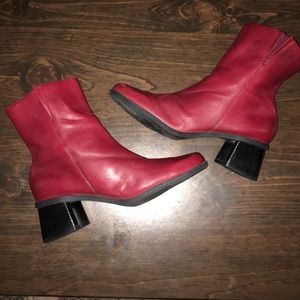 Naturalizer Red Booties