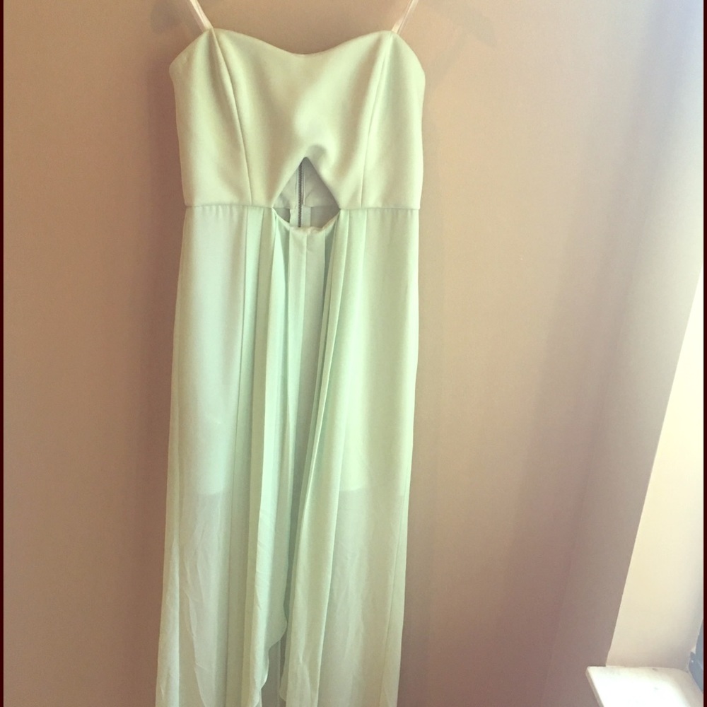 Light teal color dress