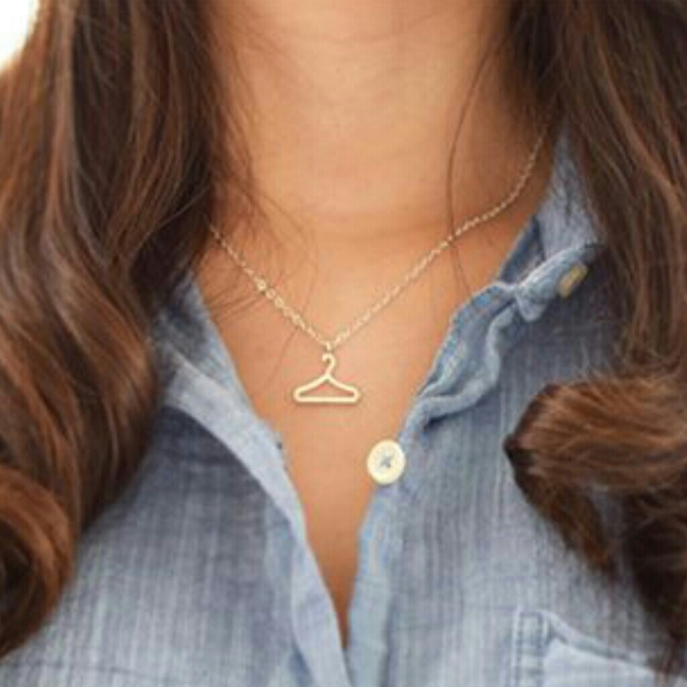 FINAL SALE! Dainty Silver Tone Hanger Necklace