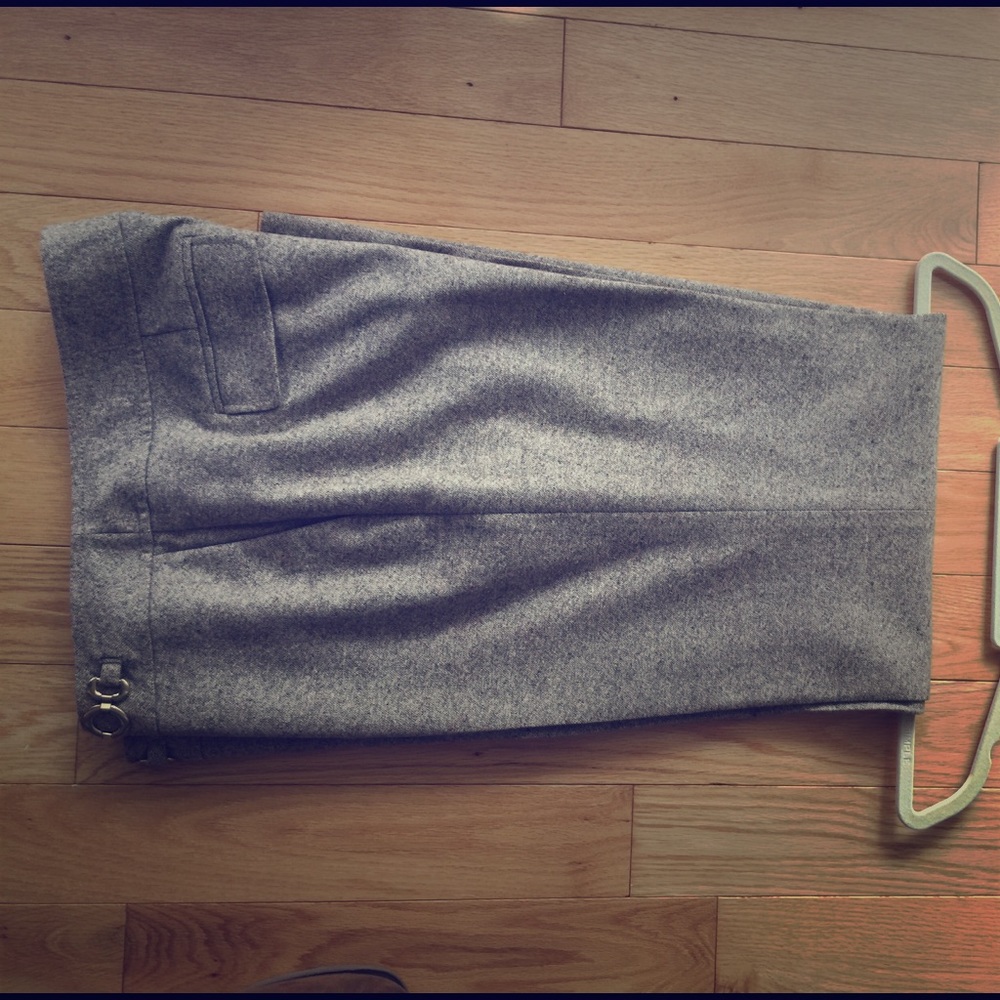 Tan brown business wool pants long