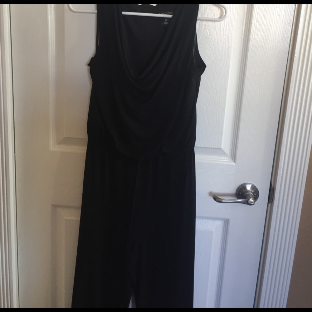 💜 2 for $10! Cowlneck jumpsuit drawstring waist