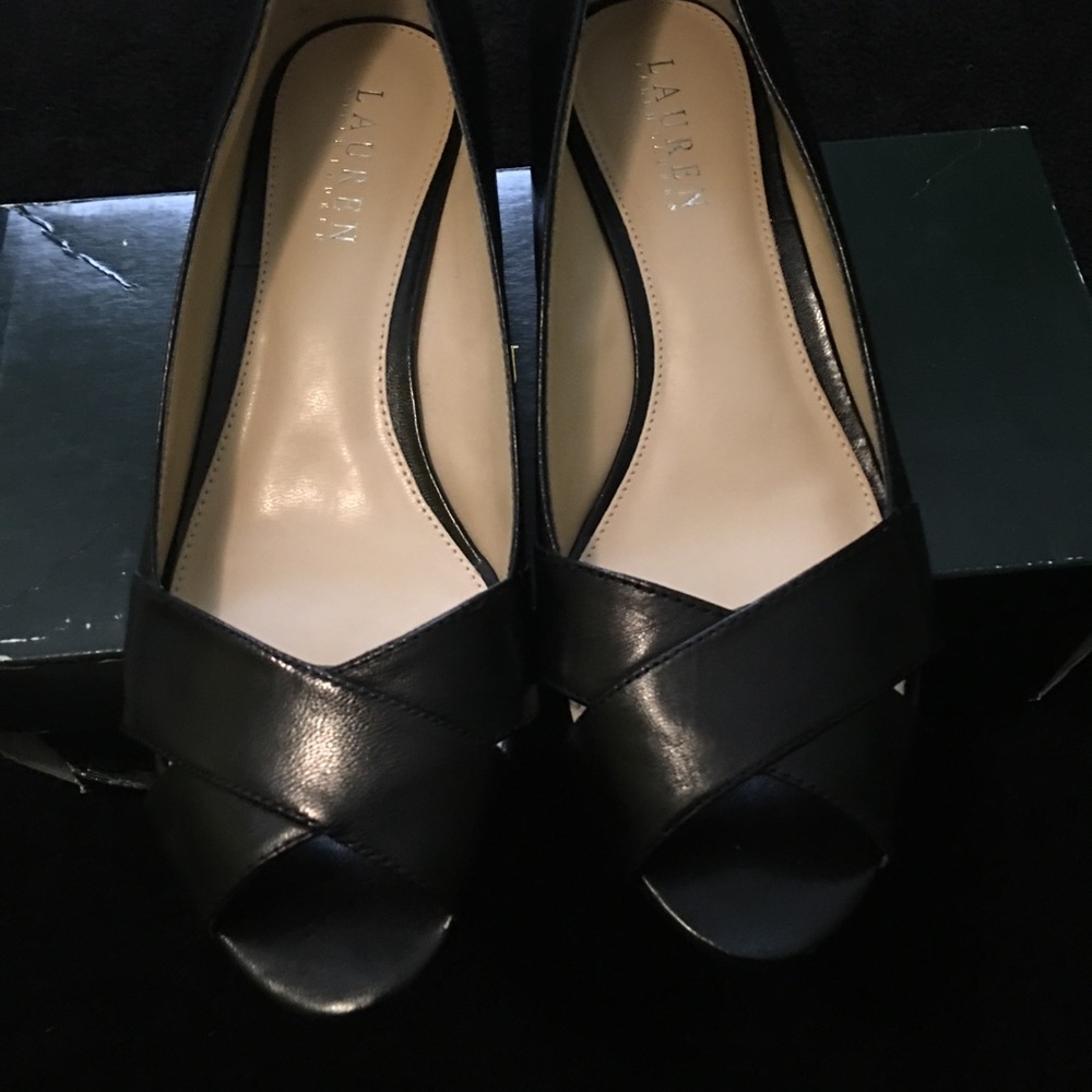 Ralph Lauren open toed flats