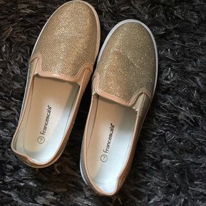 Gold Slip-Ons